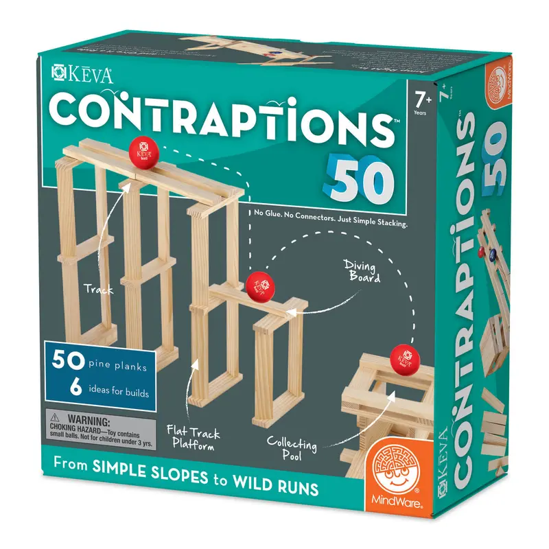 Contraptions 50-Piece Wooden Plank Engineering Kit 1