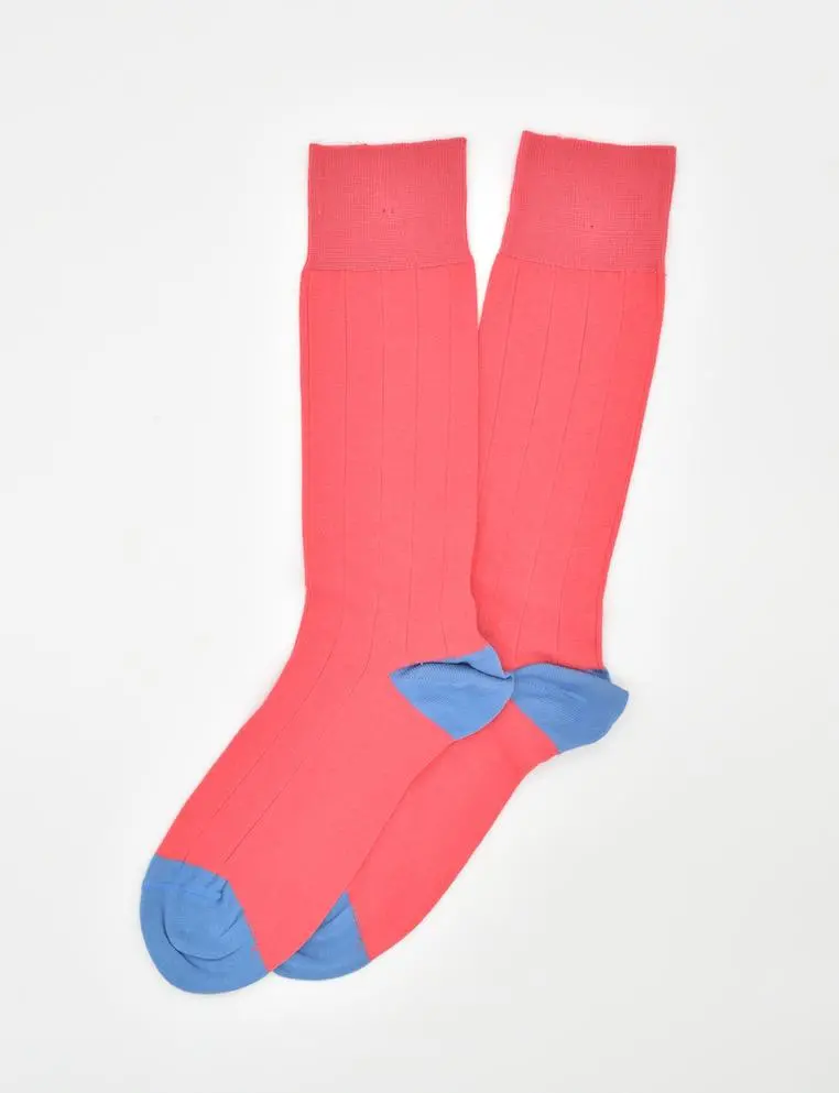 Coral Pedigree Mid-Calf Solid Dress Socks 1