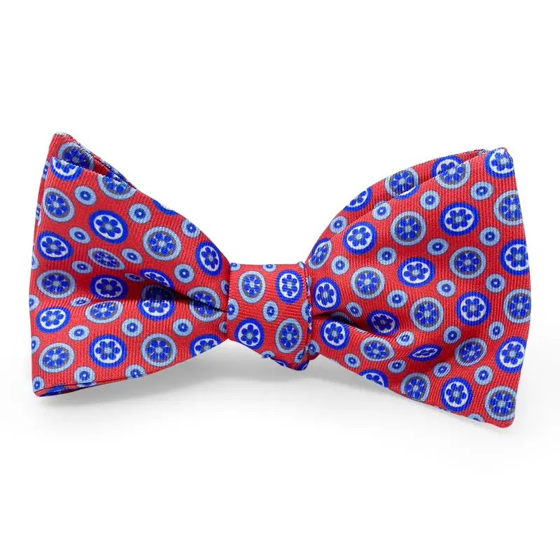 Coral-Red Bowie Themed Hair Bow 1