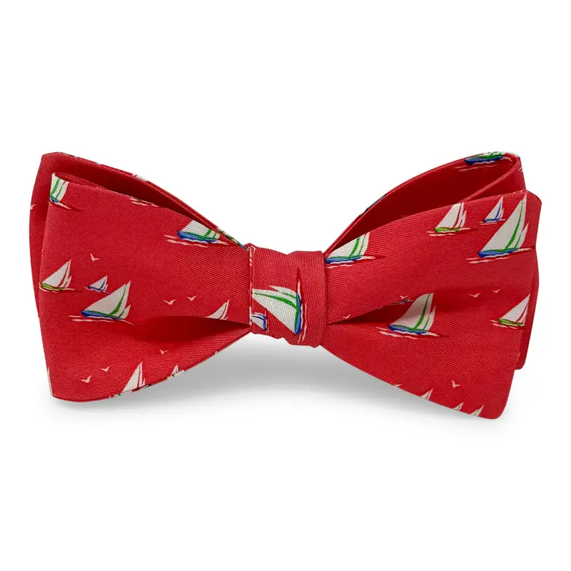 Coral Sail Away Themed Bow Tie 1