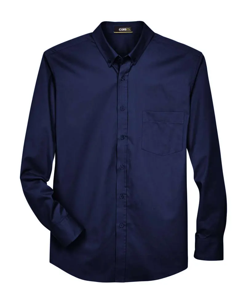 Core365 Tall Men'S Durable Long-Sleeve Twill Shirt For Active Wear 1