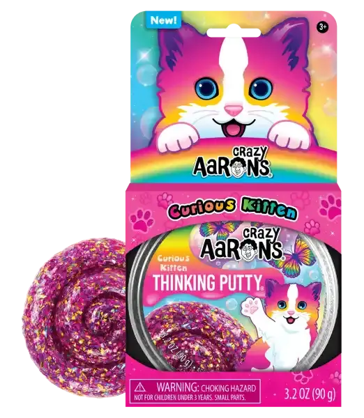 Crazy Aaron’S Curious Kitten Thinking Putty – Tactile Fidget Toy 1