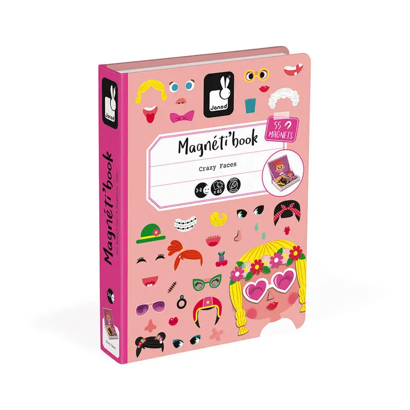 Crazy Faces Magneti’Book – Pink Magnetic Activity Book 1