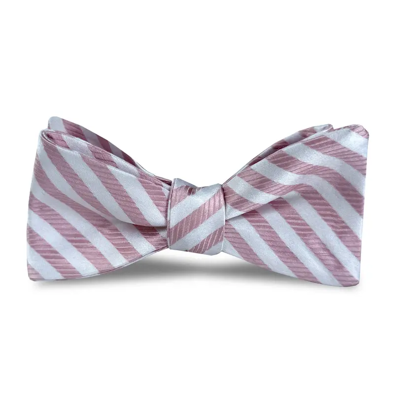 Creigh Bow Tie – Pink And White 1