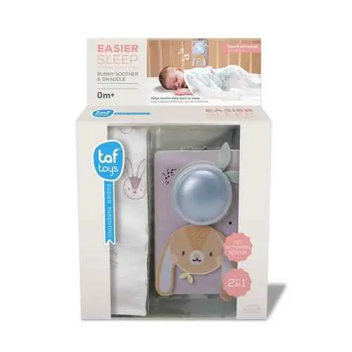 Cry-Activated Baby Soother With Sound Machine & Swaddle Set 1