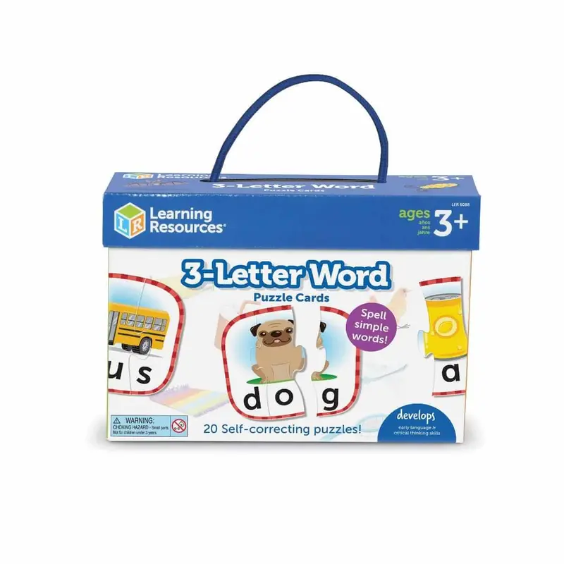 Cvc Word Building Puzzle Cards (Three-Letter Words) 1