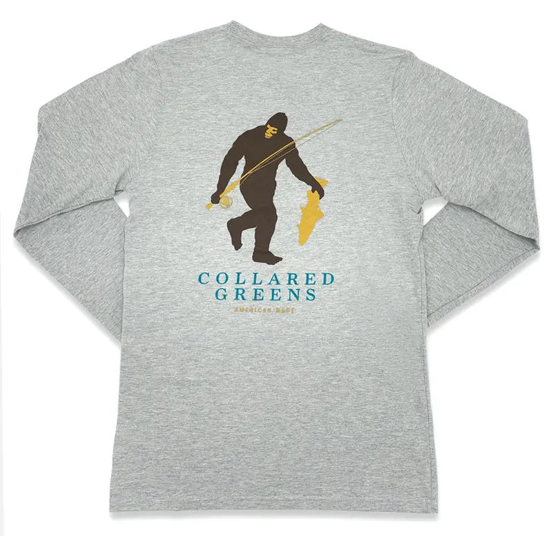 Deep Woods Angler T-Shirt – Gray Long Sleeve 1