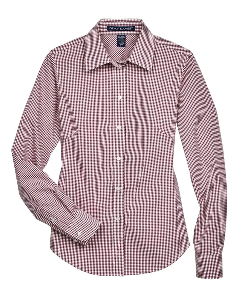 Devon & Jones Ladies' Classic Gingham Check Dress Shirt 1