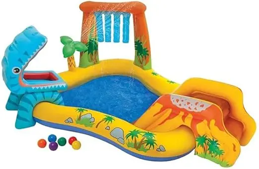 Dinosaur-Themed Inflatable Play Center – Bounce & Climb Indoor Fun 1