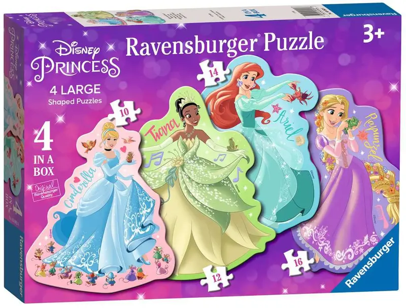 Disney Princess Large-Shaped Jigsaw Puzzles (Set Of 4) 1
