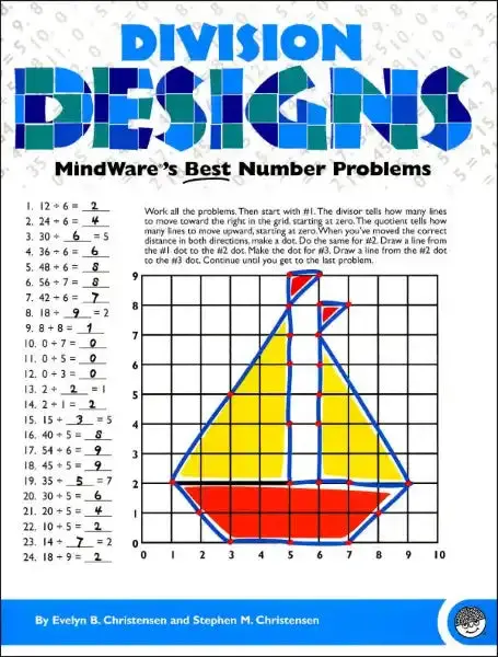 Division Designs – Math Mosaic Puzzle Book For Practice 1