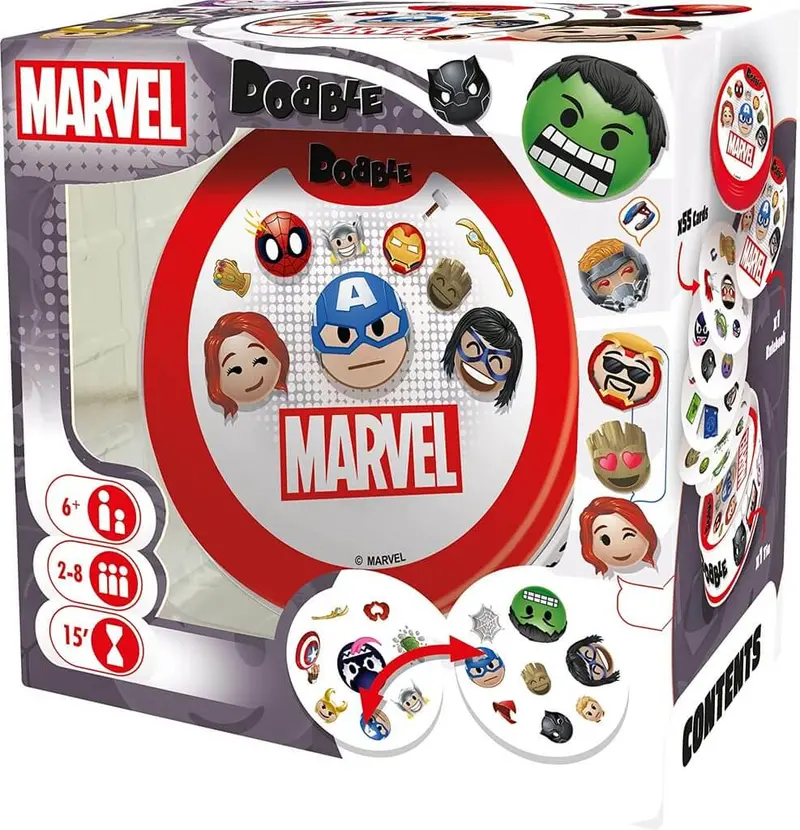 Dobble: Marvel Emoji Edition – Quick-Recognition Family Game 1
