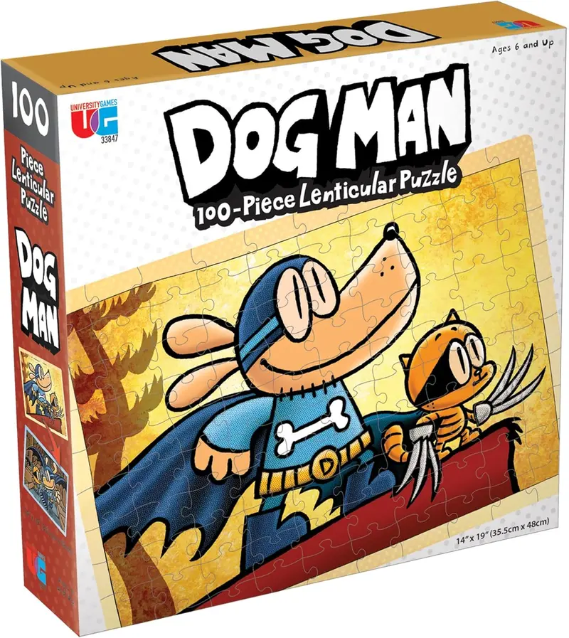 Dog Man 100-Piece Lenticular Puzzle For Kids 1
