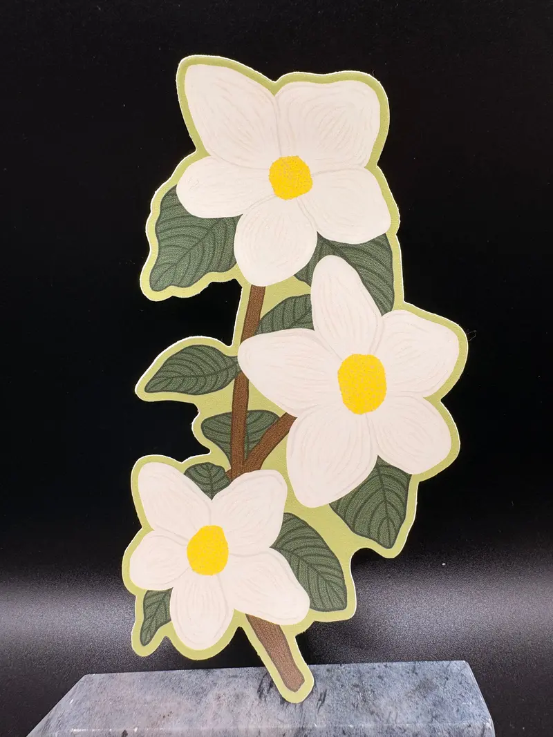 Dogwood Floral Vinyl Sticker 1