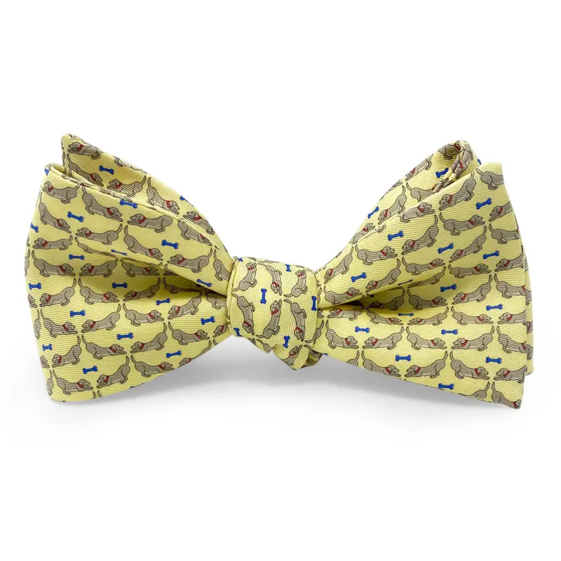 Downward Dog Bow In Yellow 1