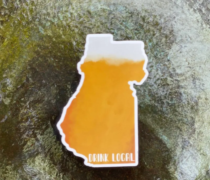 'Drink Local' Humboldt County Brewery Sticker 1