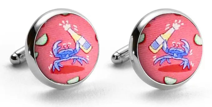 Drunken Crab Coral Cufflinks 1