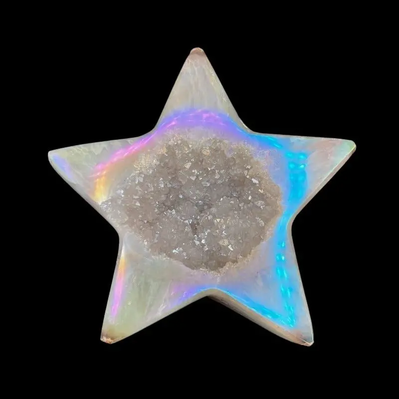Druzy Crystal Star Ornament – Aura-Infused Home Accent 1