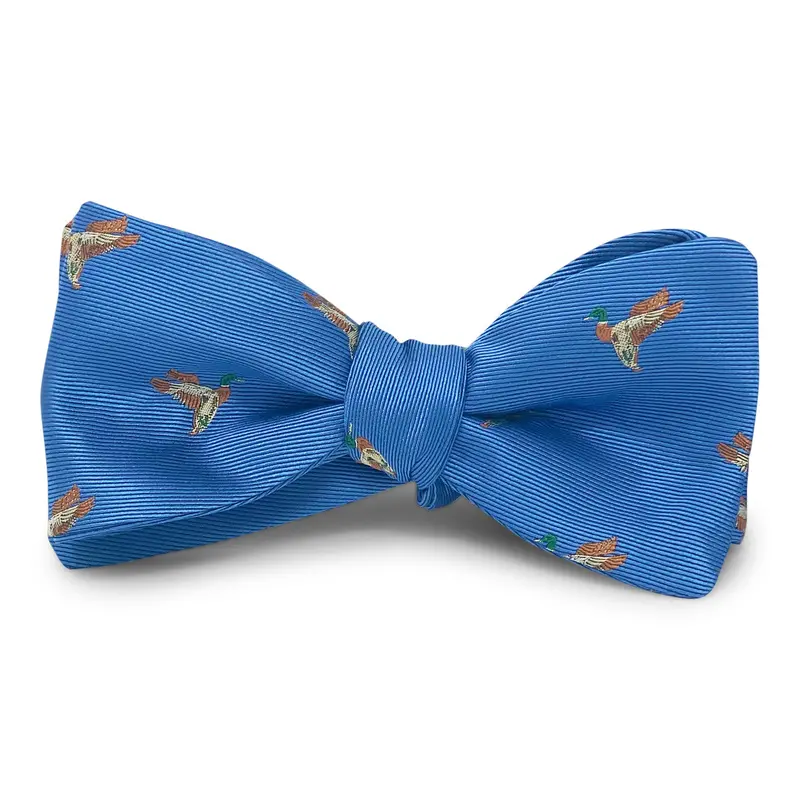 Ducks Aflight Blue Hair Bow 1