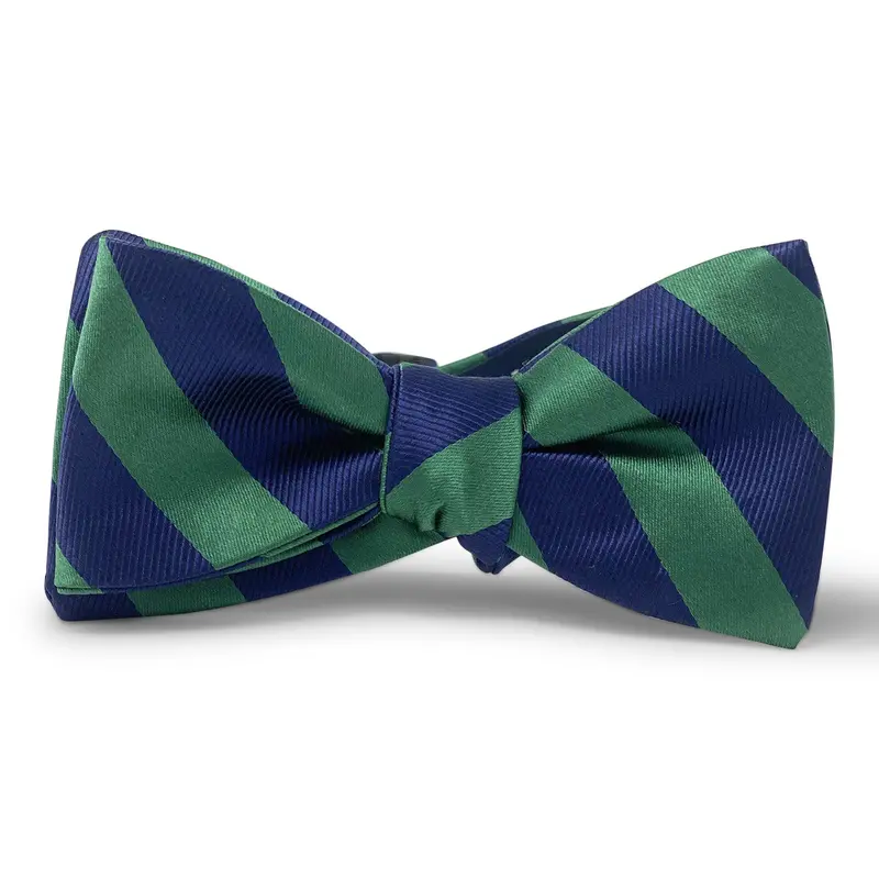 Dulles Green And Navy Bow Tie 1