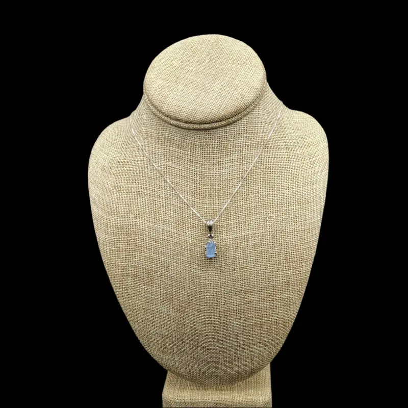 Dumortierite Pendant On Adjustable Sterling Silver Chain 1