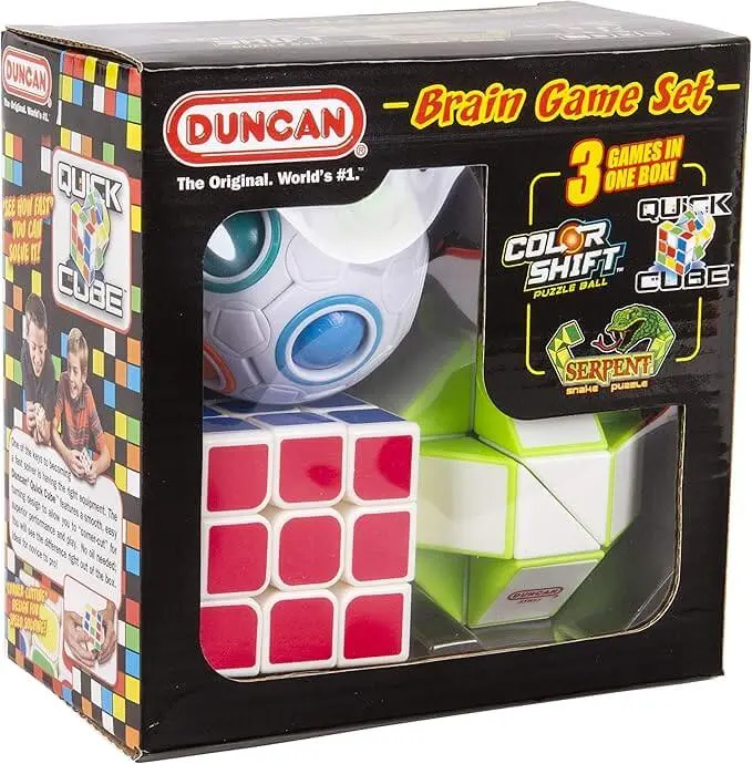 Duncan Brain Game Trio – 3-In-1 Puzzle And Skill Challenge Set 1