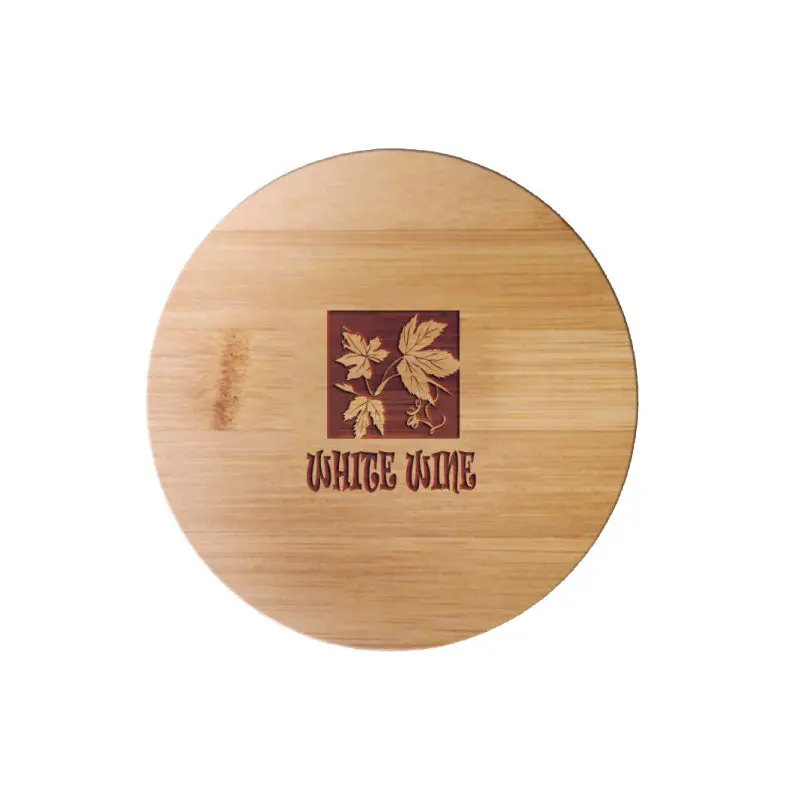 Eco-Conscious Round Bamboo Coaster Pack (4) 1