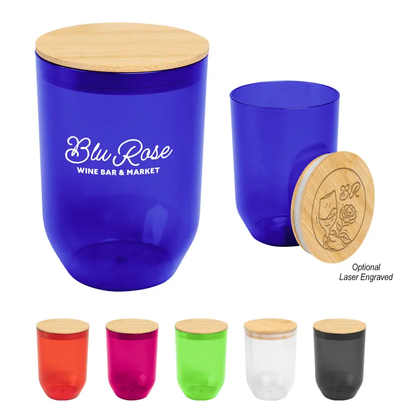 Eco-Friendly 12 Oz Wine Tumbler – Bamboo Lid 1