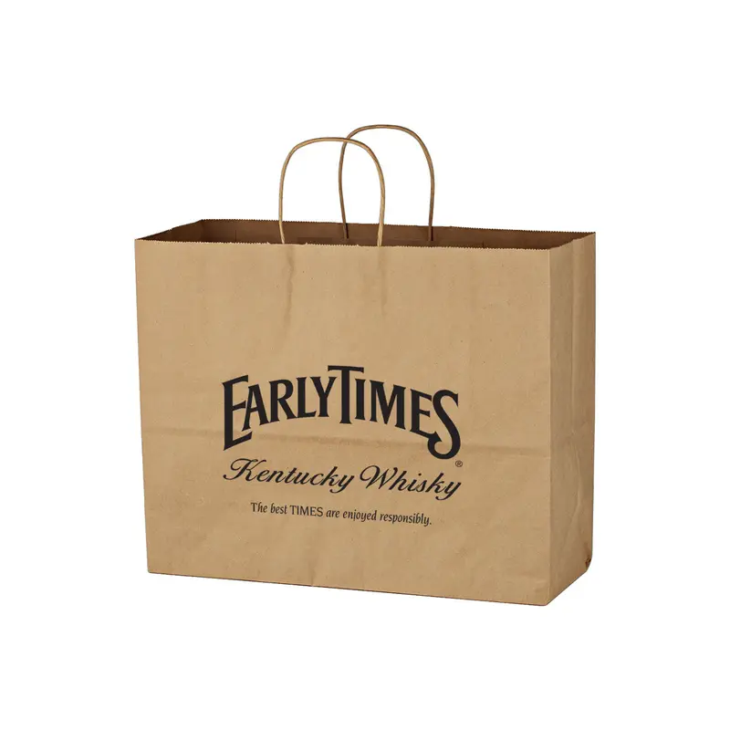 Eco Kraft Paper Carry Bag – 16" X 12.5" (Brown) 1