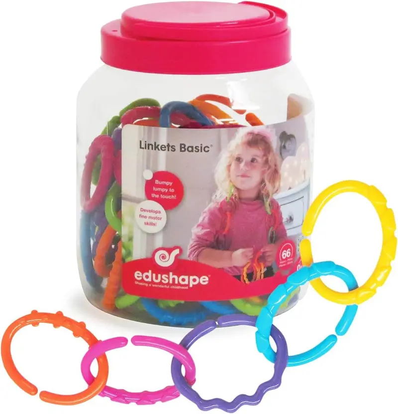 Edushape Linkets Sensory Building Set – 66-Piece Early Learning Toy 1
