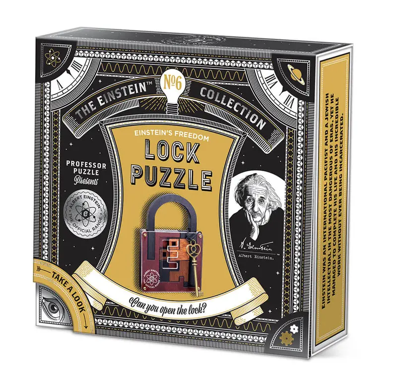 Einstein Collection: Lock Puzzle – Wooden Brain Teaser 1