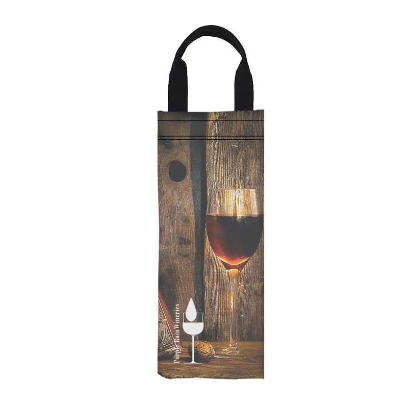 Elegant 6" X 16" Canvas Bottle Bag 1