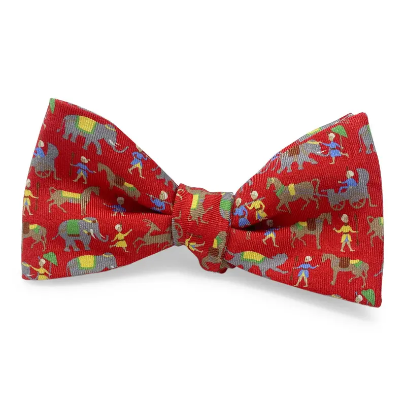 Elephants Red Bow Illustration 1