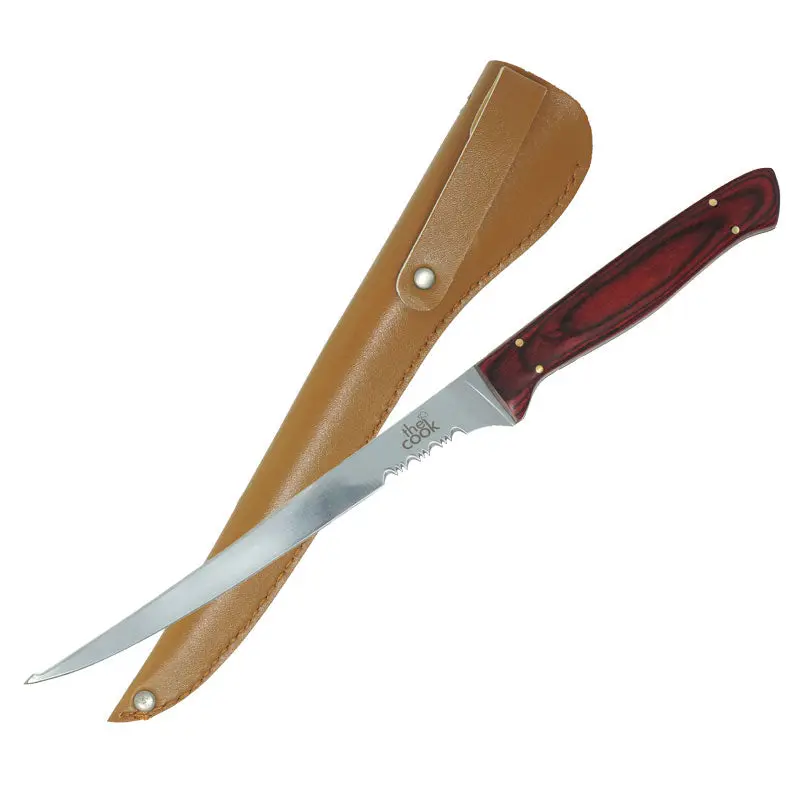 Ergonomic Fillet Knife Featuring Natural Wood Handle – 6.5-Inch Blade 1