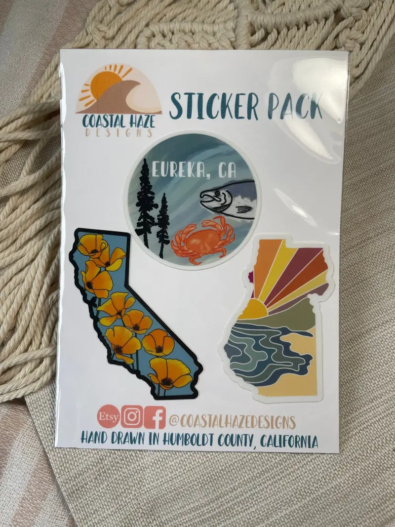 Eureka, Ca Themed Sticker Collection 1