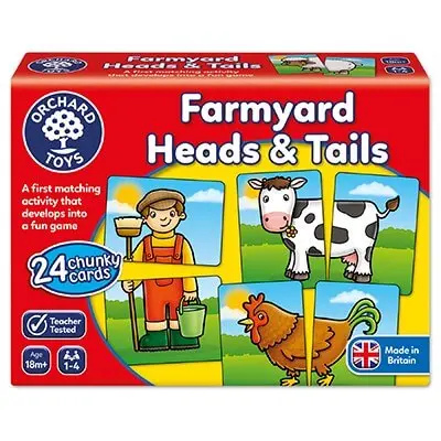 Farmyard Heads & Tails – Orchard Toys Animal Pairing Puzzle Game 1