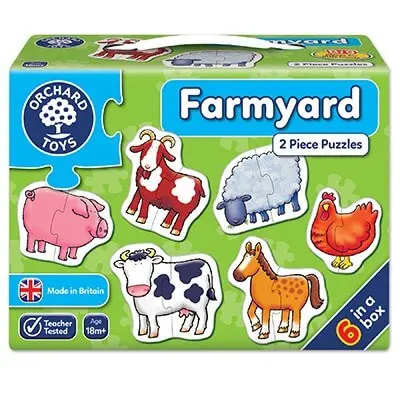 Farmyard Jigsaw Puzzle – 25-Piece Rural Life Floor Puzzle By Orchard Toys 1