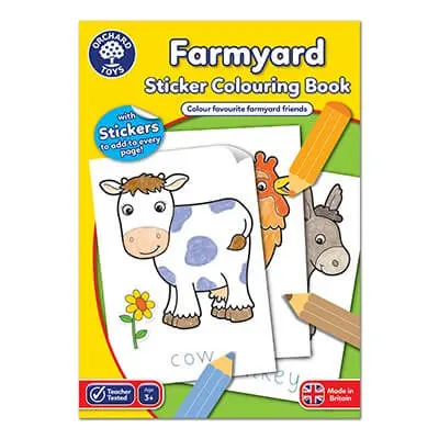 Farmyard-Themed Sticker And Coloring Book For Kids 1