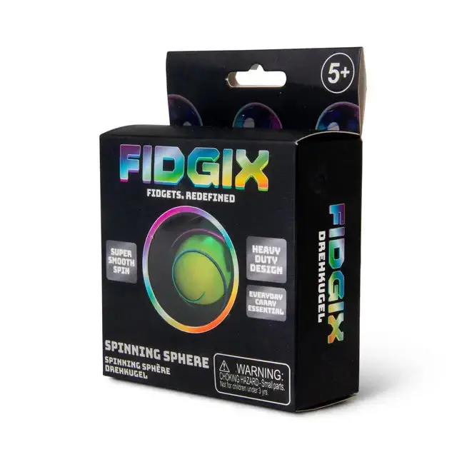Fidgix Metal Spinning Sphere – Tactile Sensory Fidget Device 1