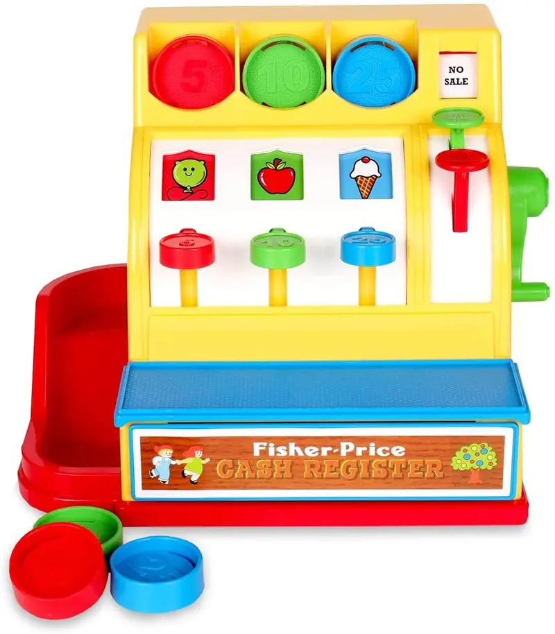 Fisher-Price Classic Toy Cash Register For Pretend Play 1