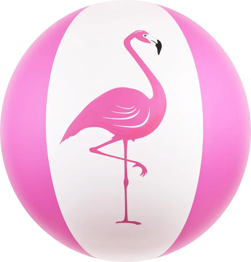 Flamingo Printed 18-Inch Beach Ball 1