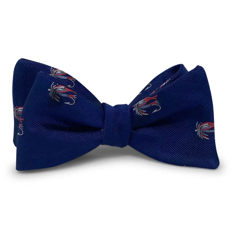 Fly Fishing Navy Hair Bow 1
