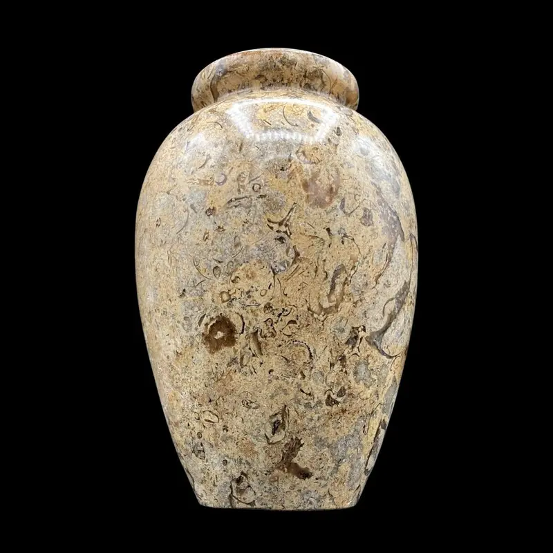 Fossil Onyx Egg Vase – Polished Stone Tabletop Decoration 1