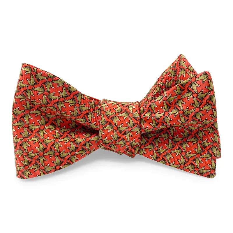 Four Foxes Illustrated Bow In Red 1