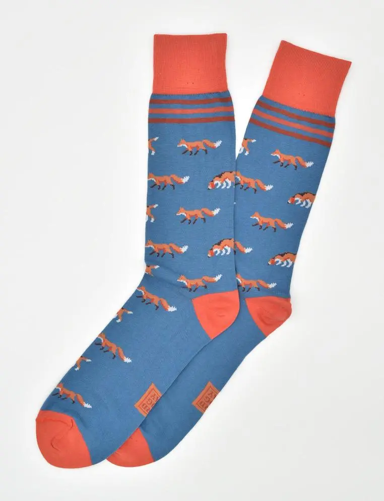 Fox And Hound Blue Dress Socks 1