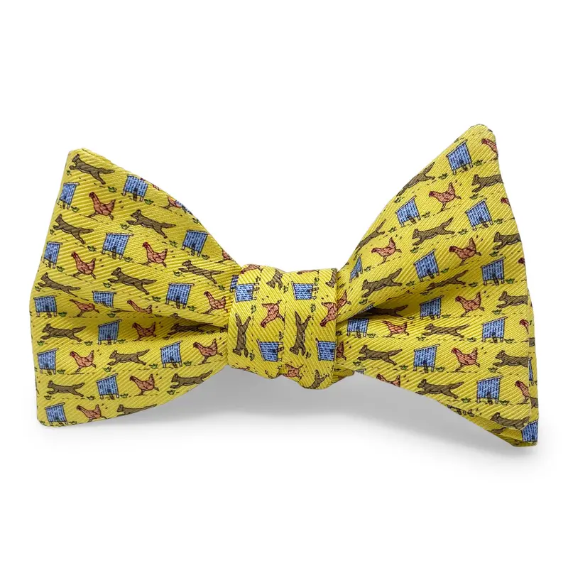 Fox In The Hen House Bow In Yellow 1