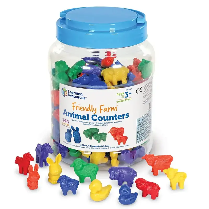 Friendly Farm Animal Counters – 144-Piece Early Math Set 1