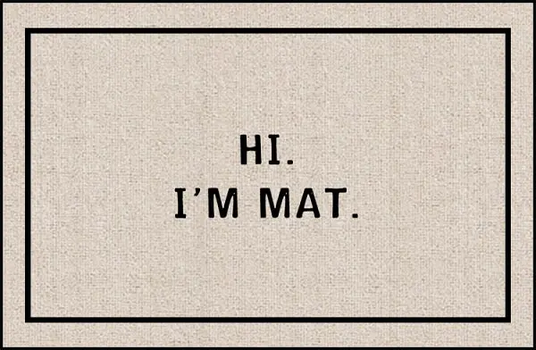 Fun 'Hi I'M Mat' Olefin Doormat For Indoor Use 1