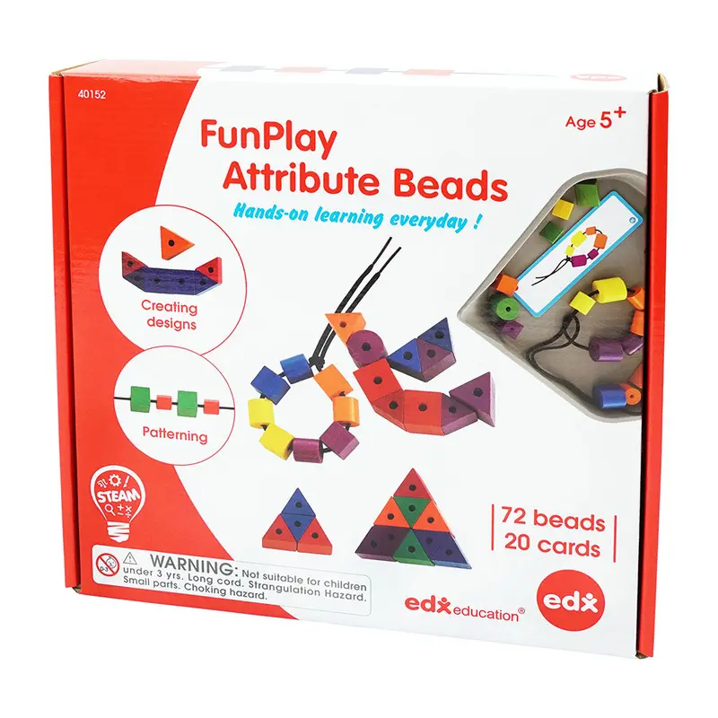 Funplay Colourful Attribute Beads For Sorting & Pattern Activities 1
