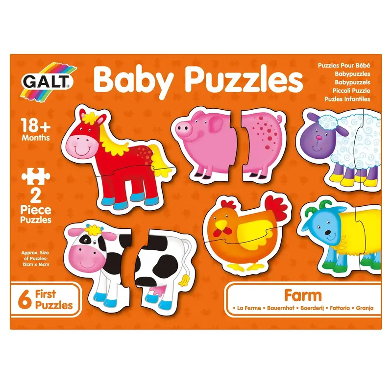 Galt Baby Farm Puzzle Set – Chunky First Jigsaw For Infants 1